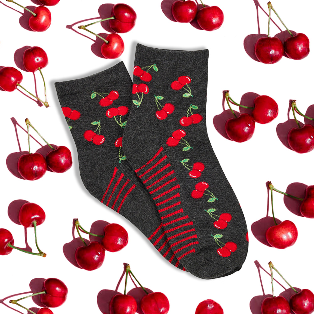 cheerful cherry aromatherapy socks