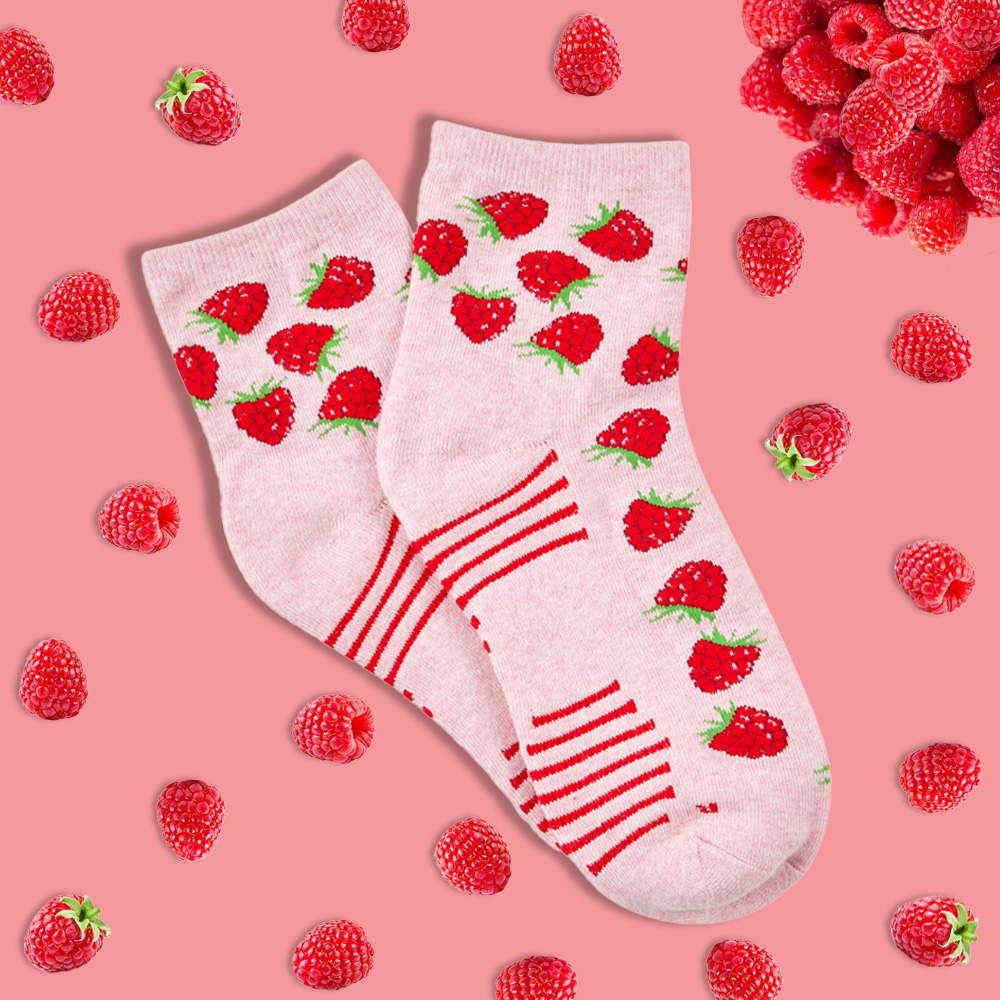 Energising raspberry socks